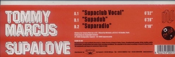 Tommy Marcus - Supalove | The Club (CLUB 04-00) - main