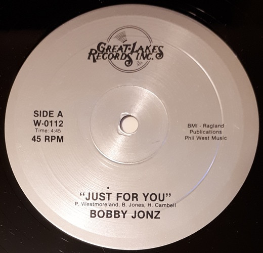 Bobby Jonz - Just For You | Great Lakes Records Inc. (W-0112)