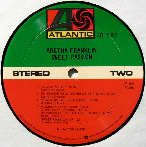 Aretha Franklin - Sweet Passion | Atlantic (SD 19102) - 4