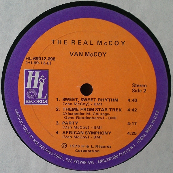 Van McCoy - The Real McCoy | H & L Records (HL-69012-698) - 4