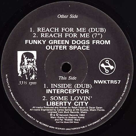 Funky Green Dogs / Interceptor / Liberty City - Miami Dub Mixes | Network Records (NWKTR57) - 3