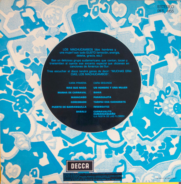 Los Machucambos - Mucho Gusto | Decca (PFS 4155) - 3