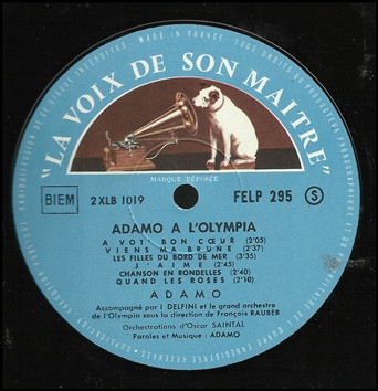 Adamo - Adamo À L'Olympia | La Voix De Son Maître (FELP 295) - 3 Adamo - Adamo À L'Olympia | La Voix De Son Maître (FELP 295) - 3
