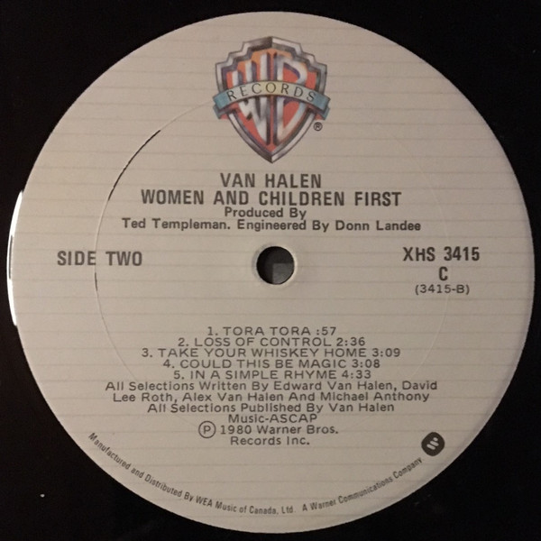 Van Halen - Women And Children First | Warner Bros. Records (XHS 3415) - 4