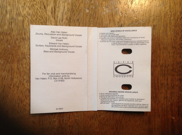 Van Halen - 1984 [Cassette] | Warner Bros. Records (92 39854) - 3