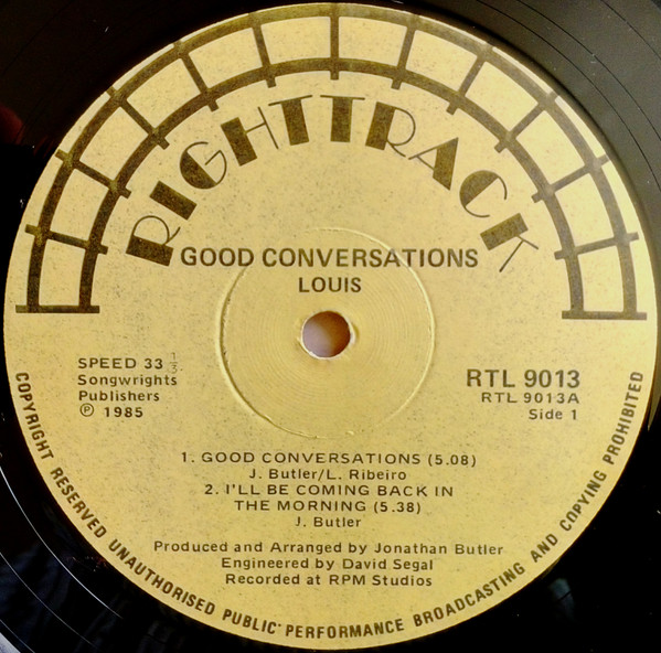 Louis Ribeiro - Good Conversations | Righttrack (RTL 9013) - 3