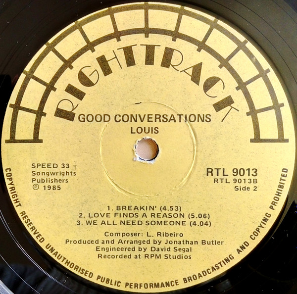 Louis Ribeiro - Good Conversations | Righttrack (RTL 9013) - 4