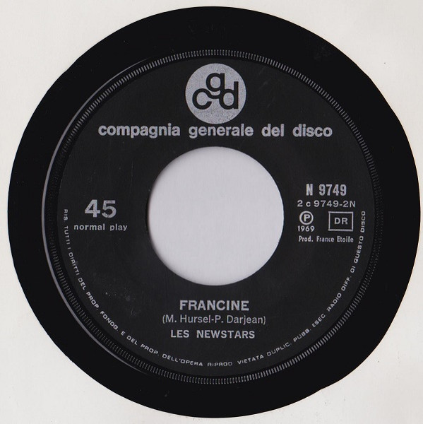 Jean-François Michael / Les Newstars - Fiori Bianchi Per Te / Francine | CGD (N 9749) - 4