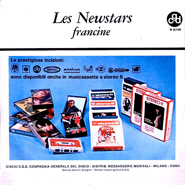 Jean-François Michael / Les Newstars - Fiori Bianchi Per Te / Francine | CGD (N 9749) - 2