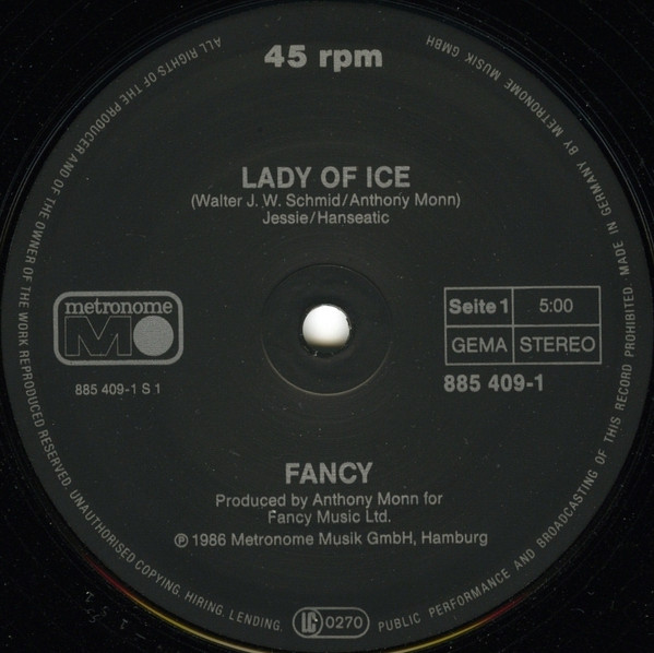 Fancy - Lady Of Ice | Metronome (885 409-1) - 3