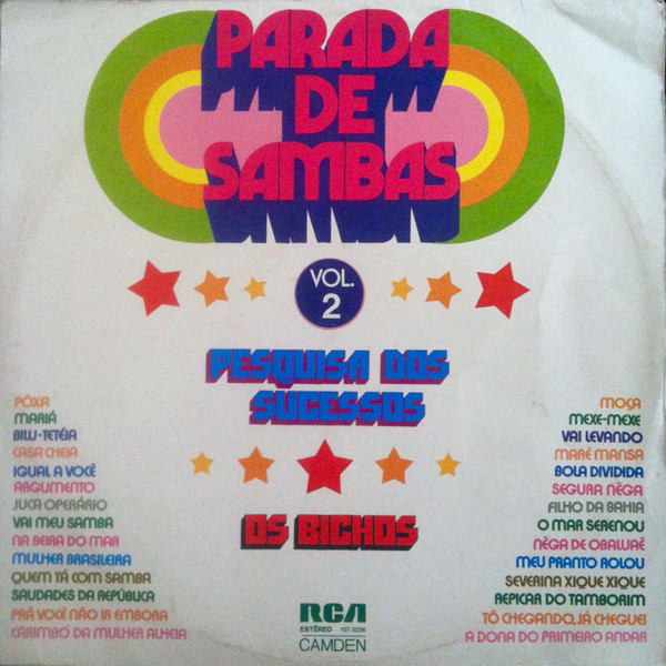 Os Bichos - Parada De Sambas - Pesquisa Dos Sucessos Vol. 2 | RCA Camden (107.0236) - main Os Bichos - Parada De Sambas - Pesquisa Dos Sucessos Vol. 2 | RCA Camden (107.0236) - main