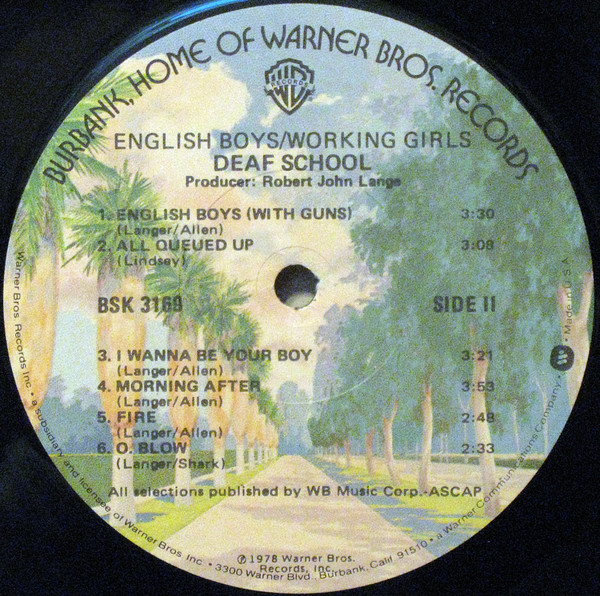 Deaf School - English Boys/Working Girls | Warner Bros. Records (BSK 3169) - 4 Deaf School - English Boys/Working Girls | Warner Bros. Records (BSK 3169) - 4