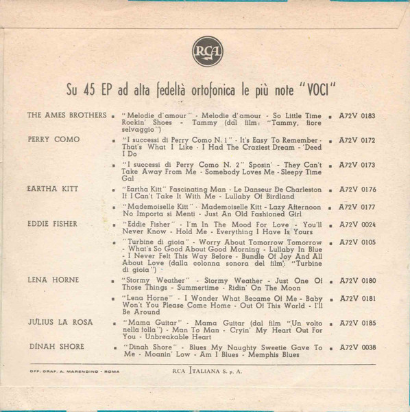 Nellie Forbush E The Ken Darby Singers / Emile De Becque - I'm In Love With A Wonderful Guy / Some Enchanted Evening | RCA Italiana (45N 0882) - 2 Nellie Forbush E The Ken Darby Singers / Emile De Becque - I'm In Love With A Wonderful Guy / Some Enchanted Evening | RCA Italiana (45N 0882) - 2