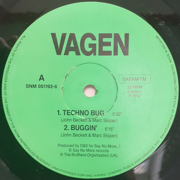 Vagen - Techno Bug | Say No More (SNM 051192-6) - main