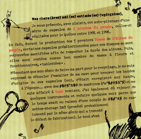 François Pérusse - L'Album Pirate [CD] | Zero Musique (ZMSD 11) - 4