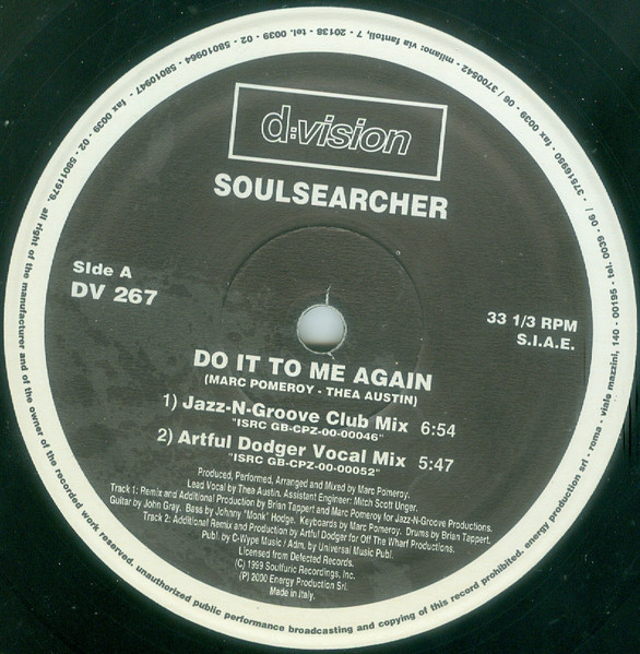 Soulsearcher - Do It To Me Again | D:vision Records (DV 267) - 3 Soulsearcher - Do It To Me Again | D:vision Records (DV 267) - 3