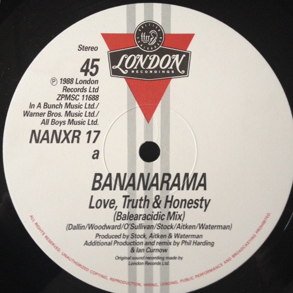 Bananarama - Love, Truth & Honesty (The Remixes) | London Records (NANXR 17) - 3 Bananarama - Love, Truth & Honesty (The Remixes) | London Records (NANXR 17) - 3