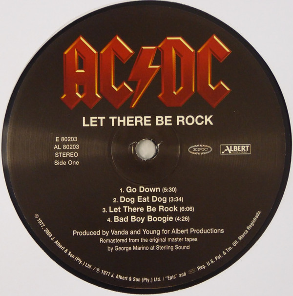 AC/DC - Let There Be Rock | Epic (E 80203) - 3 AC/DC - Let There Be Rock | Epic (E 80203) - 3