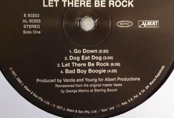 AC/DC - Let There Be Rock | Epic (E 80203) - 4 AC/DC - Let There Be Rock | Epic (E 80203) - 4