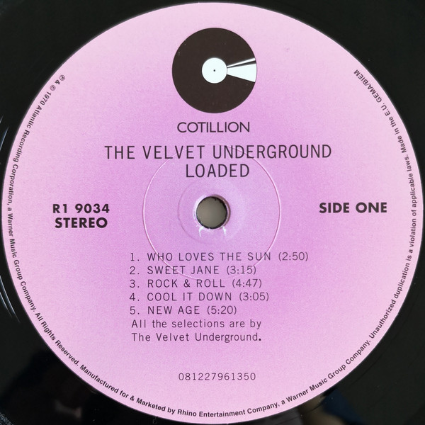 The Velvet Underground - Loaded LP | Cotillion (R1-9034) - 3 The Velvet Underground - Loaded LP | Cotillion (R1-9034) - 3