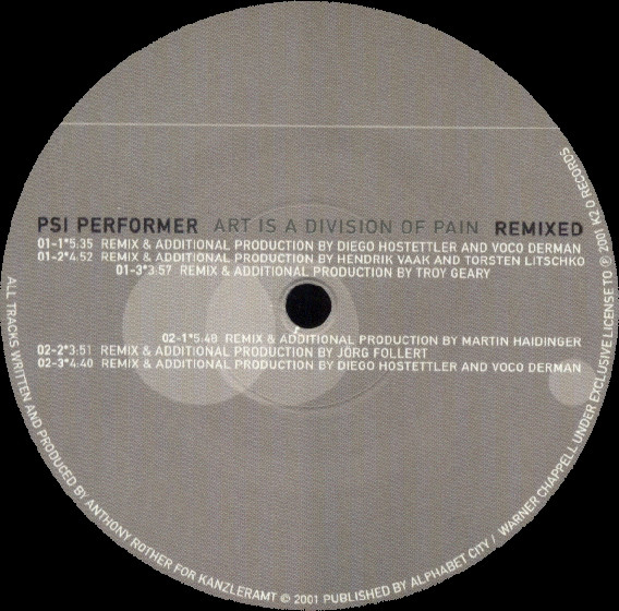 Psi Performer - Art Is A Division Of Pain (Remixed – Part 1) | K2 O Records (K2 O-5) - 2