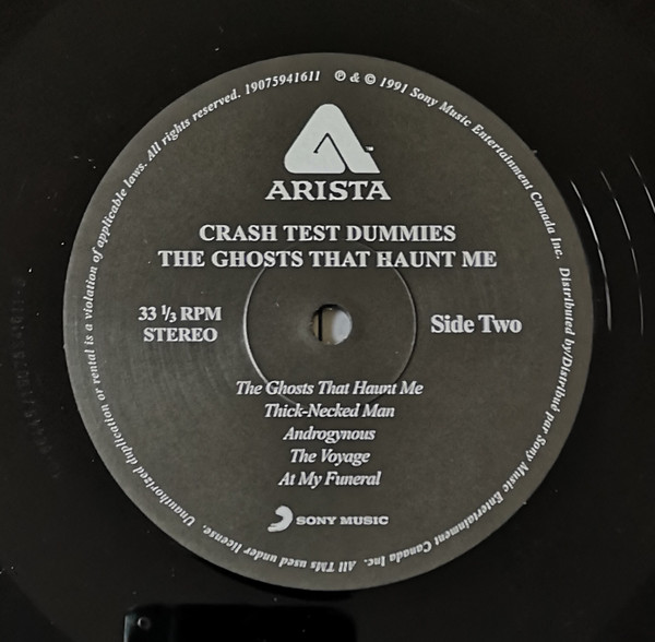 Crash Test Dummies - The Ghosts That Haunt Me | Arista (19075941611) - 4