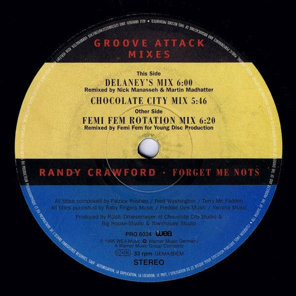 Randy Crawford - Forget Me Nots (Groove Attack Mixes) | WEA (PRO 6034) - main Randy Crawford - Forget Me Nots (Groove Attack Mixes) | WEA (PRO 6034) - main