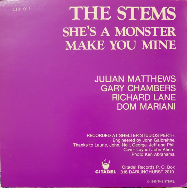 The Stems - She's A Monster / Make You Mine | Citadel (CIT011) - 2 The Stems - She's A Monster / Make You Mine | Citadel (CIT011) - 2