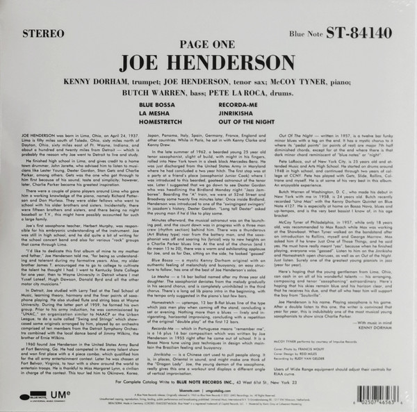 Joe Henderson - Page One | Blue Note (0746563) - 2