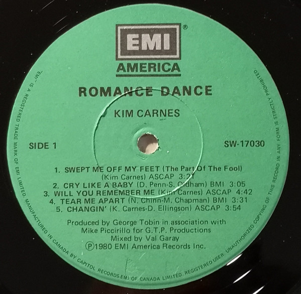 Kim Carnes - Romance Dance | EMI America (SW-17030) - 4 Kim Carnes - Romance Dance | EMI America (SW-17030) - 4