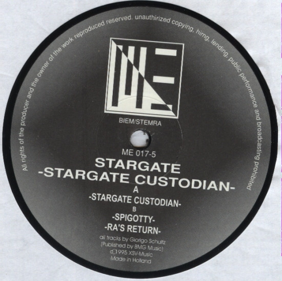 Stargate - Stargate Custodian | Me Records (ME 017-5) - 3 Stargate - Stargate Custodian | Me Records (ME 017-5) - 3