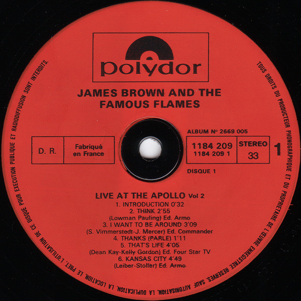 James Brown - Live At The Apollo Volume II | Polydor (2669 005) - 2 James Brown - Live At The Apollo Volume II | Polydor (2669 005) - 2