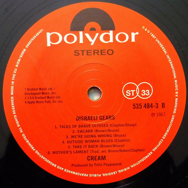Cream - Disraeli Gears | Polydor (535 484-3) - 3