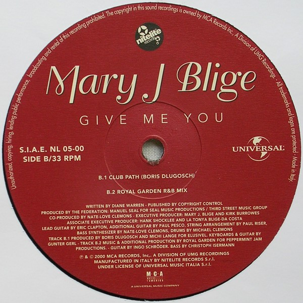 Mary J. Blige - Give Me You | Nitelite Records (NL 05-00) - 4 Mary J. Blige - Give Me You | Nitelite Records (NL 05-00) - 4