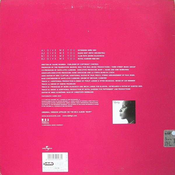 Mary J. Blige - Give Me You | Nitelite Records (NL 05-00) - 2 Mary J. Blige - Give Me You | Nitelite Records (NL 05-00) - 2