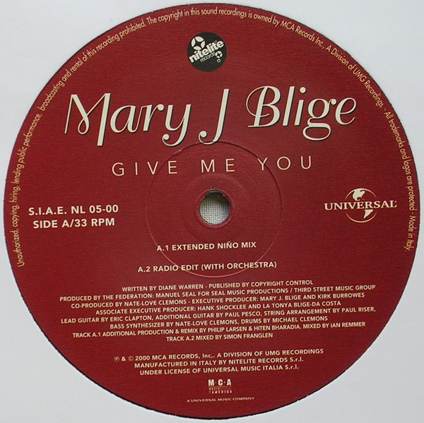 Mary J. Blige - Give Me You | Nitelite Records (NL 05-00) - 3 Mary J. Blige - Give Me You | Nitelite Records (NL 05-00) - 3