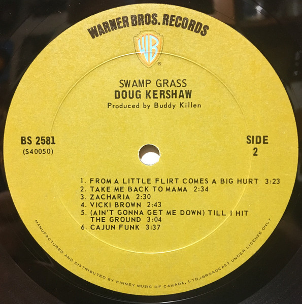 Doug Kershaw - Swamp Grass | Warner Bros. Records (BS 2581) - 4
