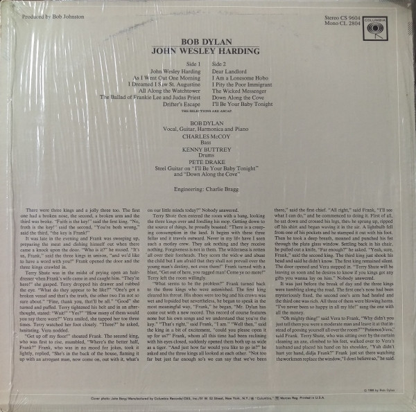 Bob Dylan - John Wesley Harding | Columbia (CS 9604) - 2