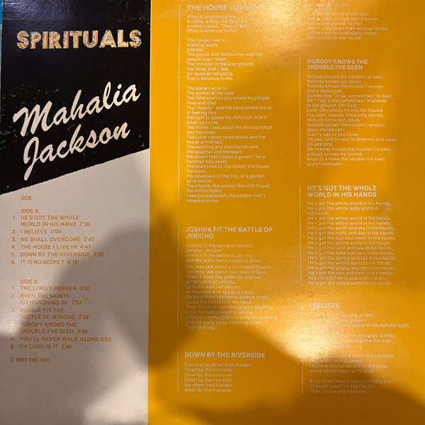 Mahalia Jackson - Spirituals | CBS (22330) - 2 Mahalia Jackson - Spirituals | CBS (22330) - 2