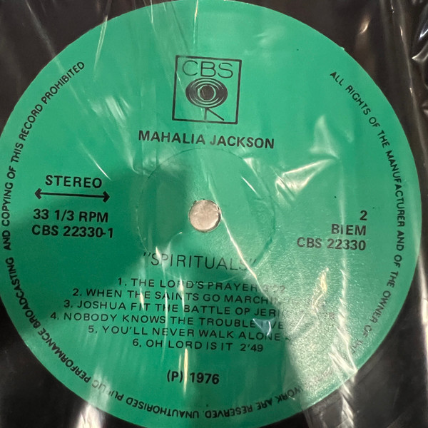 Mahalia Jackson - Spirituals | CBS (22330) - 4 Mahalia Jackson - Spirituals | CBS (22330) - 4