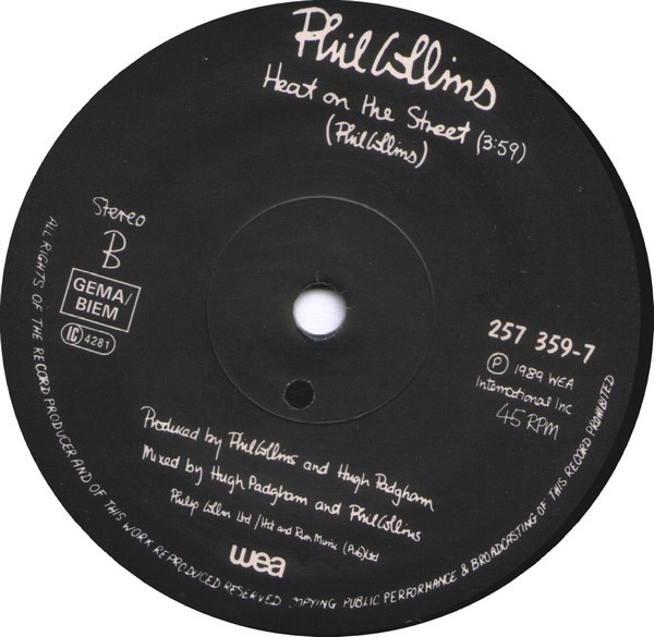 Phil Collins - Another Day In Paradise | WEA (257 359-7) - 4