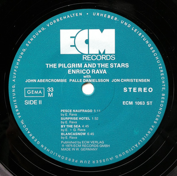Enrico Rava - The Pilgrim And The Stars | ECM Records (ECM 1063 ST) - 4 Enrico Rava - The Pilgrim And The Stars | ECM Records (ECM 1063 ST) - 4