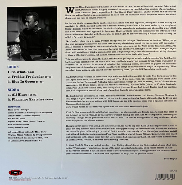 Miles Davis - Kind Of Blue | Not Now Music (NOTLP345) - 2 Miles Davis - Kind Of Blue | Not Now Music (NOTLP345) - 2