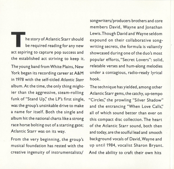 Atlantic Starr - Classics Volume 10 | A&M Records (CD 2508) - 4