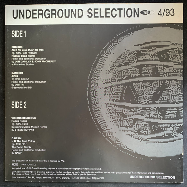 Various - Underground Selection 4/93 | DMC (DMC 123/2) - 2