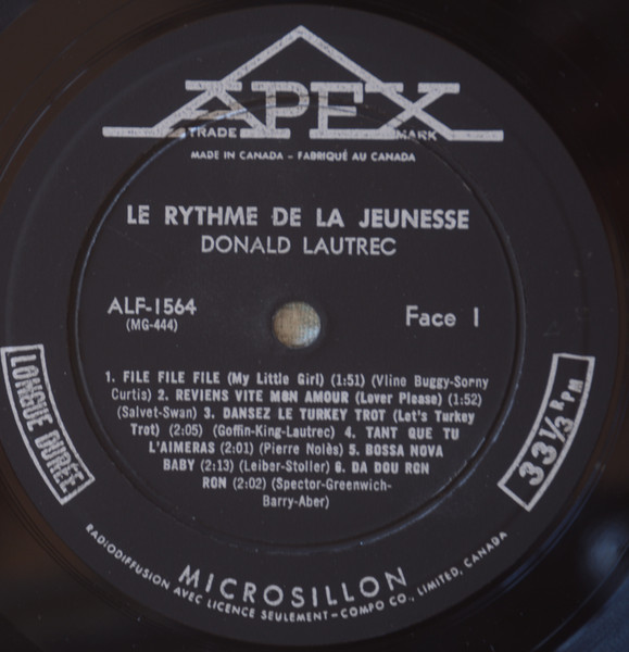 Donald Lautrec - Le Rythme De La Jeunesse | Apex Francais (ALF-1564) - 3 Donald Lautrec - Le Rythme De La Jeunesse | Apex Francais (ALF-1564) - 3
