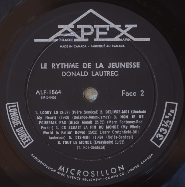 Donald Lautrec - Le Rythme De La Jeunesse | Apex Francais (ALF-1564) - 4 Donald Lautrec - Le Rythme De La Jeunesse | Apex Francais (ALF-1564) - 4