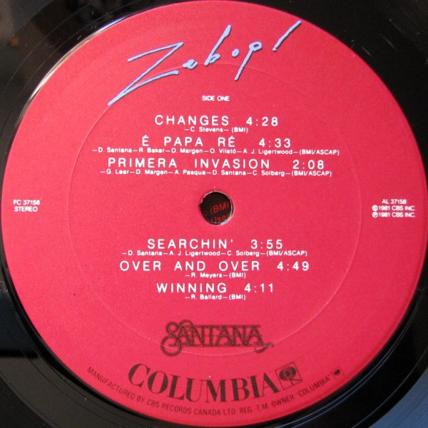 Santana - Zebop! | Columbia (FC 37158) - 2 Santana - Zebop! | Columbia (FC 37158) - 2