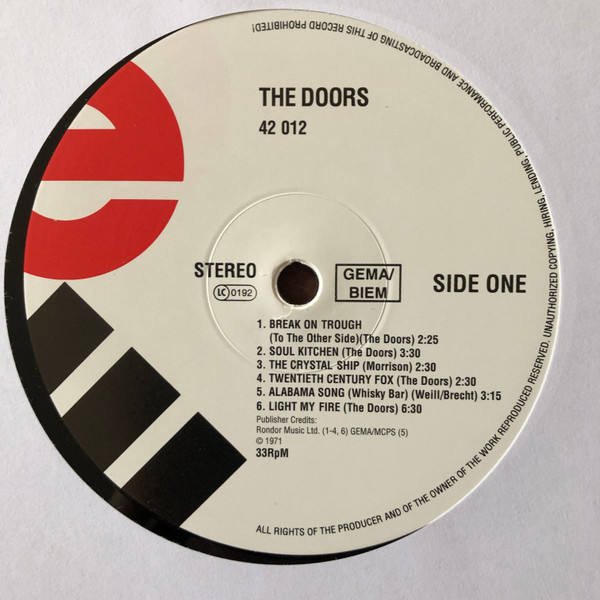 The Doors - The Doors | Elektra (42 012) - 3 The Doors - The Doors | Elektra (42 012) - 3