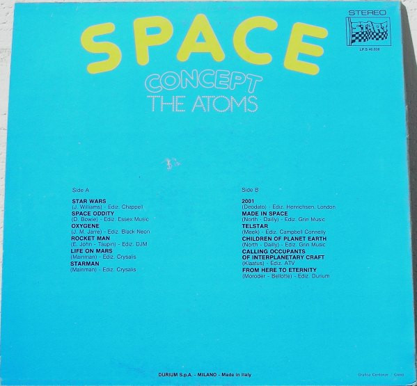 The Atoms - Space Concept | Durium Start (LP.S 40.038) - 2